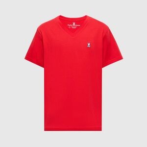 Psycho Bunny Men’s Classic Red V Neck T-Shirt Size 2XL